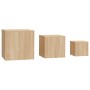 Mesas auxiliares 3 pzas madera contrachapada color roble Sonoma | Foro24|Onlineshop| Casa, Jardín y Más Foro24.es