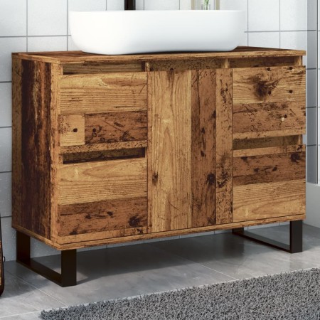 Mueble de lavabo madera de ingeniería envejecida 80x33x60 cm de , Muebles de baño - Ref: Foro24-857238, Precio: 106,50 €, Des...