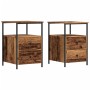 Mesitas de noche 2 uds madera envejecida 34x35,5x50 cm by , Nightstands - Ref: Foro24-857259, Price: 93,21 €, Discount: %