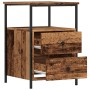 Mesitas de noche 2 uds madera envejecida 34x35,5x50 cm de , Mesitas de noche - Ref: Foro24-857259, Precio: 93,21 €, Descuento: %