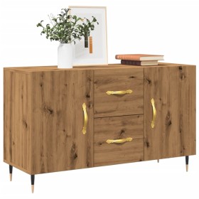 Aparador de madera de ingeniería roble artisan 100x36x60 cm by , Sideboards - Ref: Foro24-857317, Price: 113,81 €, Discount: %