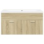 Mueble de baño con lavabo integrado roble Sonoma de , Muebles de baño - Ref: Foro24-3324985, Precio: 235,77 €, Descuento: %