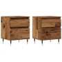 Mesitas de noche 2 uds madera ingeniería envejecida 40x35x50 cm by , Nightstands - Ref: Foro24-857397, Price: 100,31 €, Disco...