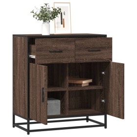 Aparador madera ingeniería y metal marrón roble 68x35x76 cm von , Sideboards - Ref: Foro24-848983, Preis: 96,35 €, Rabatt: %