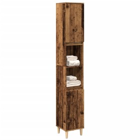 Armario de baño madera de ingeniería envejecida 30x30x190 cm by , bathroom vanities - Ref: Foro24-857102, Price: 87,05 €, Dis...