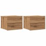 Mesitas de noche de pared 2 uds color roble artisan 40x32x30 cm by , Nightstands - Ref: Foro24-855947, Price: 83,55 €, Discou...