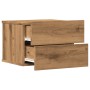 Mesitas de noche de pared 2 uds color roble artisan 40x32x30 cm by , Nightstands - Ref: Foro24-855947, Price: 83,55 €, Discou...