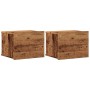 Mesitas de noche de pared 2 uds madera envejecida 40x32x30 cm de , Mesitas de noche - Ref: Foro24-855945, Precio: 83,55 €, De...