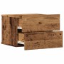 Mesitas de noche de pared 2 uds madera envejecida 40x32x30 cm de , Mesitas de noche - Ref: Foro24-855945, Precio: 83,55 €, De...