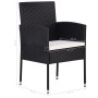 Garden chairs 2 units black synthetic rattan by vidaXL, Garden chairs - Ref: Foro24-43933, Price: 100,68 €, Discount: %