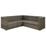 Set de muebles de jardín 4 pzas y cojines ratán sintético gris de vidaXL, Conjuntos de jardín - Ref: Foro24-313131, Precio: 5...