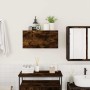 Mueble de pared baño madera ingeniería roble ahumado 60x25x30cm de , Tocadores de baño - Ref: Foro24-860062, Precio: 45,00 €,...