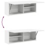 Mueble de pared de baño madera ingeniería blanco 80x25x30 cm de , Tocadores de baño - Ref: Foro24-860076, Precio: 53,51 €, De...