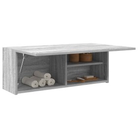 Armario de pared baño madera ingeniería gris Sonoma 80x25x30 cm de , Tocadores de baño - Ref: Foro24-860081, Precio: 53,51 €,...