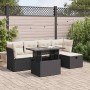 Set de sofás de jardín 6 piezas y cojines ratán sintético negro by , Garden sets - Ref: Foro24-3327766, Price: 411,06 €, Disc...