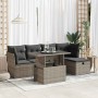 Set de muebles de jardín 6 pzas y cojines ratán sintético gris von , Gartensets - Ref: Foro24-3327770, Preis: 427,21 €, Rabat...