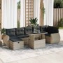 Set de sofás de jardín 8 pzas y cojines ratán sintético gris de , Conjuntos de jardín - Ref: Foro24-3327912, Precio: 648,44 €...