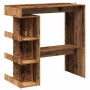 Mesa de bar con estante madera envejecida 100x48x101,5 cm von , Küchen- und Esstische - Ref: Foro24-856758, Preis: 95,46 €, R...