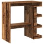 Mesa de bar con estante madera envejecida 100x48x101,5 cm von , Küchen- und Esstische - Ref: Foro24-856758, Preis: 95,46 €, R...