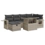 Set de sofás de jardín 7 pzas con cojines ratán PE gris claro by , Garden sets - Ref: Foro24-3327862, Price: 581,60 €, Discou...