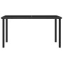 Black synthetic rattan garden dining table 140x70x73 cm by vidaXL, Garden tables - Ref: Foro24-315115, Price: 155,56 €, Disco...