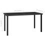 Black synthetic rattan garden dining table 140x70x73 cm by vidaXL, Garden tables - Ref: Foro24-315115, Price: 155,56 €, Disco...