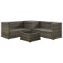 Set de muebles de jardín 4 pzas y cojines ratán sintético gris de vidaXL, Conjuntos de jardín - Ref: Foro24-313130, Precio: 4...