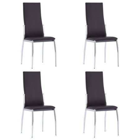 Sillas de comedor 4 unidades cuero sintético marrón by , dining chairs - Ref: Foro24-281880, Price: 193,91 €, Discount: %