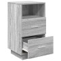 Mesilla de noche con 2 cajones gris sonoma 36x36x68 cm by , Nightstands - Ref: Foro24-858588, Price: 66,70 €, Discount: %