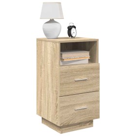 Mesitas de noche 2 uds con 2 cajones roble sonoma 36x36x68 cm by , Nightstands - Ref: Foro24-858583, Price: 112,84 €, Discoun...