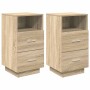 Mesitas de noche 2 uds con 2 cajones roble sonoma 36x36x68 cm de , Mesitas de noche - Ref: Foro24-858583, Precio: 112,84 €, D...