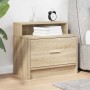 Mesilla de noche con cajón roble sonoma 51x31x47 cm by , Nightstands - Ref: Foro24-858672, Price: 48,87 €, Discount: %