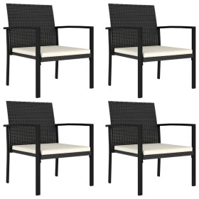 Garden dining chairs 4 units black synthetic rattan by vidaXL, Garden chairs - Ref: Foro24-315111, Price: 128,21 €, Discount: %