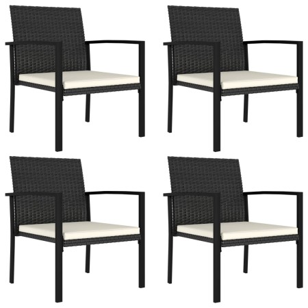 Garden dining chairs 4 units black synthetic rattan by vidaXL, Garden chairs - Ref: Foro24-315111, Price: 129,19 €, Discount: %