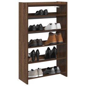 Mueble zapatero madera contrachapada marrón roble