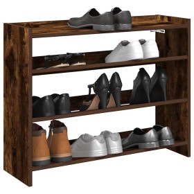 Zapatero madera contrachapada roble ahumado 80x25x62 cm by , Shoe racks and shoe organizers - Ref: Foro24-859918, Price: 54,3...