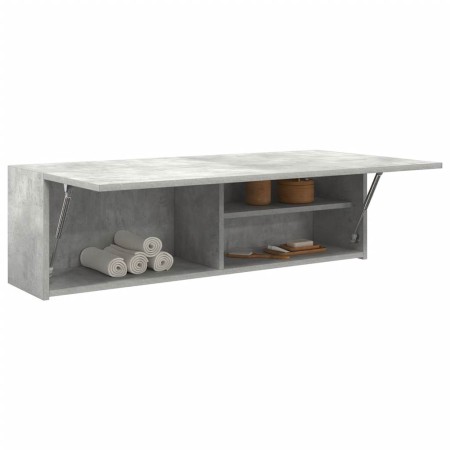 Mueble pared baño madera ingeniería gris hormigón 100x25x30cm de , Tocadores de baño - Ref: Foro24-860097, Precio: 58,20 €, D...