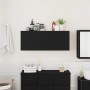 Mueble de pared de baño madera ingeniería negro 100x25x40 cm de , Tocadores de baño - Ref: Foro24-860104, Precio: 73,33 €, De...