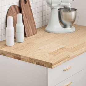 Encimera de cocina rectangular madera maciza roble