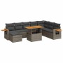 Set sofás jardín y cojines 7 pzas ratán sintético acacia gris by , Garden sets - Ref: Foro24-3327637, Price: 622,47 €, Discou...