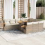 Set sofás jardín y cojines 10 pzas ratán sintético acacia beige von , Gartensets - Ref: Foro24-3327649, Preis: 1,00 €, Rabatt: %