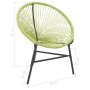 Silla redonda Acapulco ratán sintético verde de vidaXL, Sillas de jardín - Ref: Foro24-313141, Precio: 79,74 €, Descuento: %