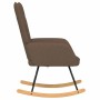 Silla mecedora de tela marrón by , Rocking chairs - Ref: Foro24-327614, Price: 114,99 €, Discount: %