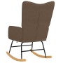 Silla mecedora de tela marrón by , Rocking chairs - Ref: Foro24-327614, Price: 114,99 €, Discount: %