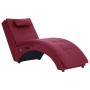 Diván de masaje con almohada de cuero sintético color vino tinto de , Divanes - Ref: Foro24-281347, Precio: 208,57 €, Descuen...