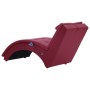 Diván de masaje con almohada de cuero sintético color vino tinto de , Divanes - Ref: Foro24-281347, Precio: 208,57 €, Descuen...