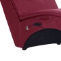 Diván de masaje con almohada de cuero sintético color vino tinto de , Divanes - Ref: Foro24-281347, Precio: 208,57 €, Descuen...