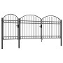 Puerta de valla jardín con arco superior acero negro 2,25x4 m by , garden gates - Ref: Foro24-144369, Price: 625,26 €, Discou...