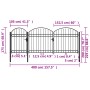 Puerta de valla jardín con arco superior acero negro 2,25x4 m by , garden gates - Ref: Foro24-144369, Price: 625,26 €, Discou...