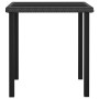 Black synthetic rattan garden dining table 70x70x73 cm by vidaXL, Garden tables - Ref: Foro24-315114, Price: 103,88 €, Discou...